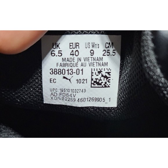 Puma x DUA LIPA Mayze Fluture Lace-Up Sneaker Black Leather Shoes WOMEN'S SIZE 9 - Picture 10 of 10